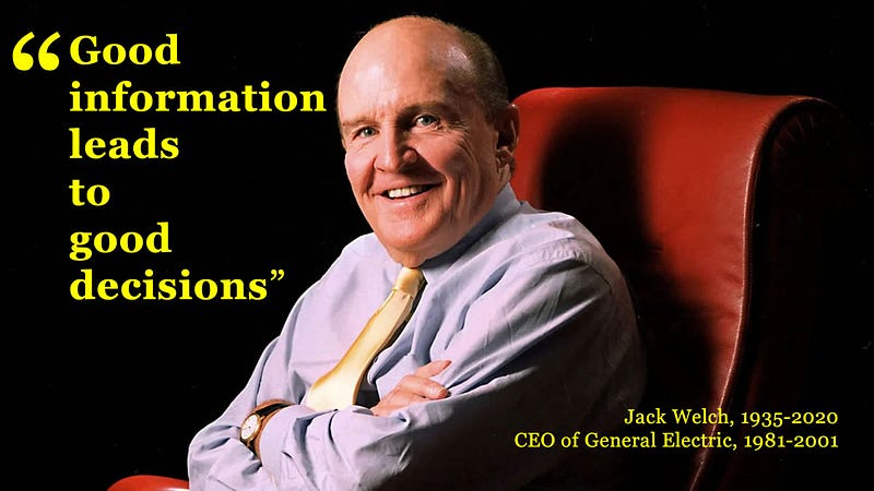 Good Information Leads to Good Decisions — Jack Welch